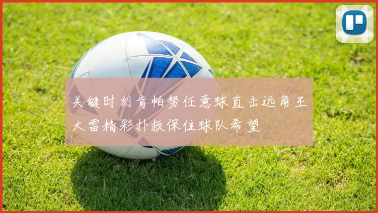 关键时刻肯帕努任意球直击远角王大雷精彩扑救保住球队希望
